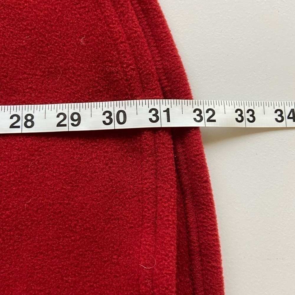 L.L. Bean Freeport Maine Chamois Button Up Shirt Sz Medium Red Polyester Camp - Picture 9 of 9